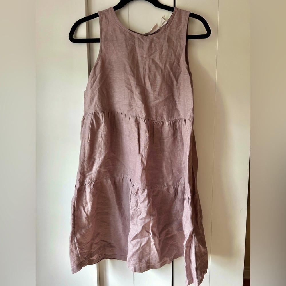 Lilac linen dress